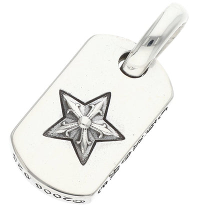 Chrome Hearts D T Tiny Star Dog Tag Silver Pendant