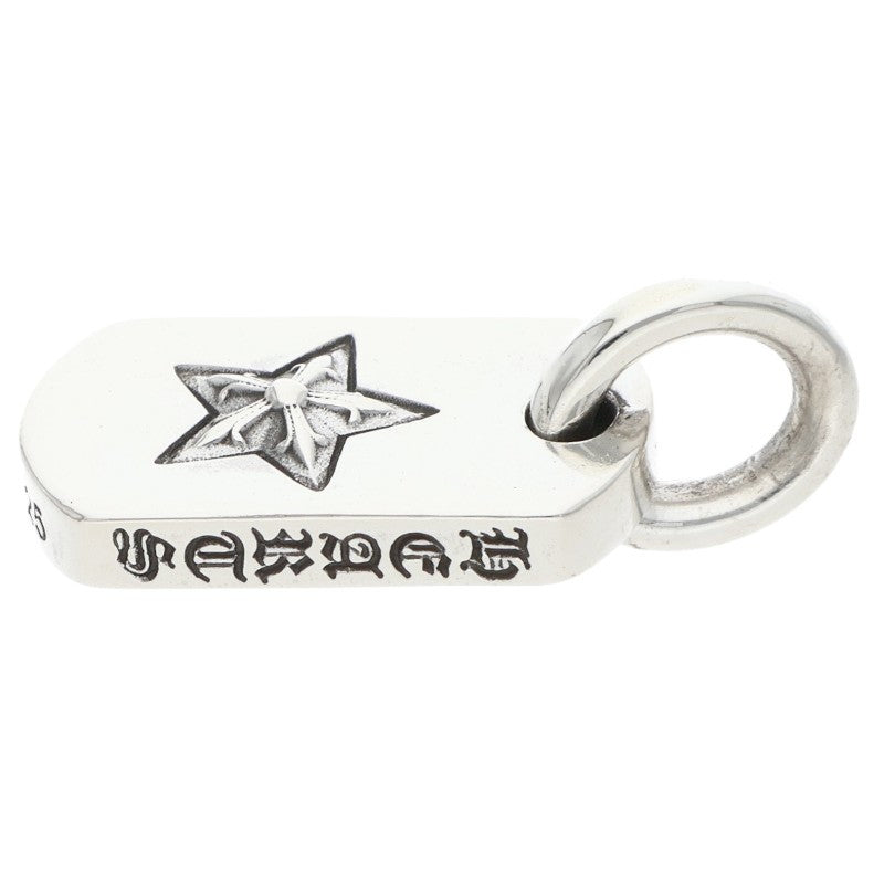 Chrome Hearts D T Tiny Star Dog Tag Silver Pendant