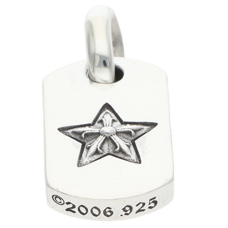 Chrome Hearts D T Tiny Star Dog Tag Silver Pendant