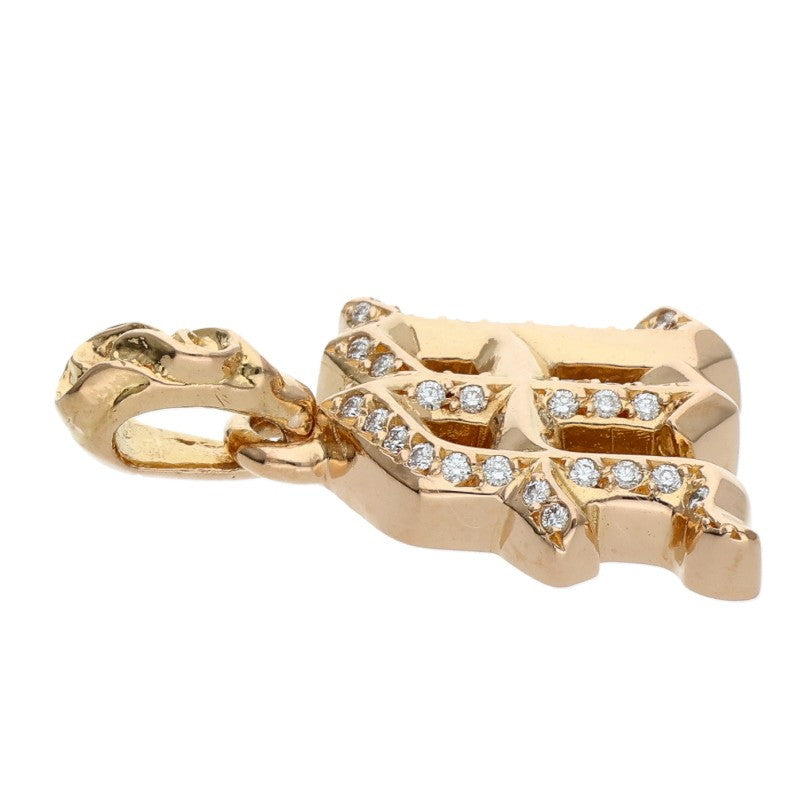 Chrome Hearts 22K Pave Diamond Alphabet M Charm