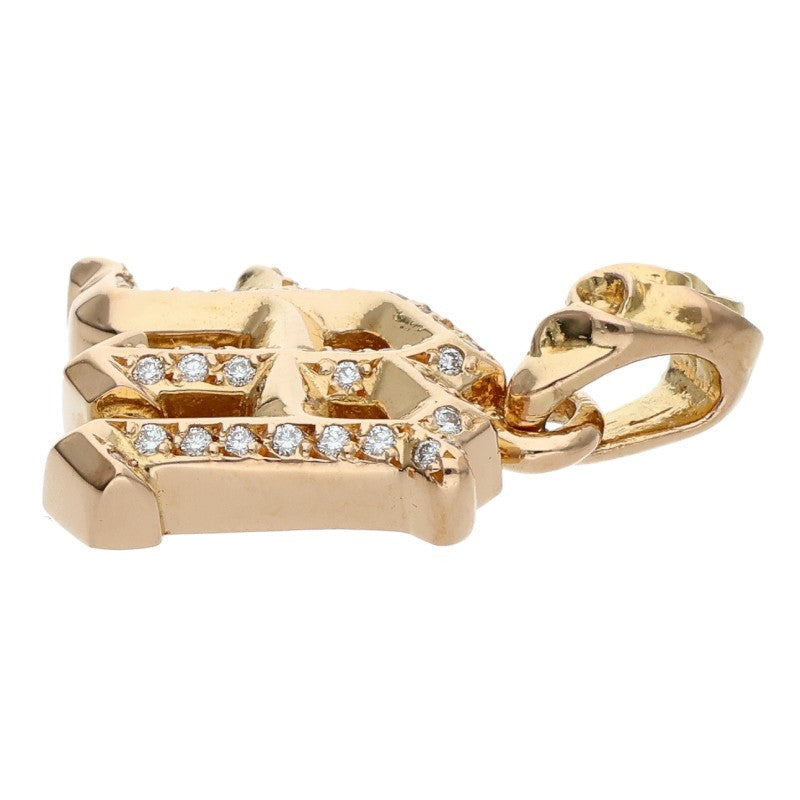 Chrome Hearts 22K Pave Diamond Alphabet M Charm