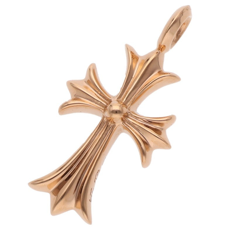 Chrome Hearts 22K Tiny Fat Cross PAVE Sapphire Pendant