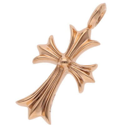 Chrome Hearts 22K Tiny Fat Cross PAVE Sapphire Pendant