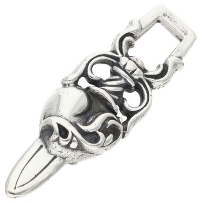 Chrome Hearts Dagger Heart Silver Pendant