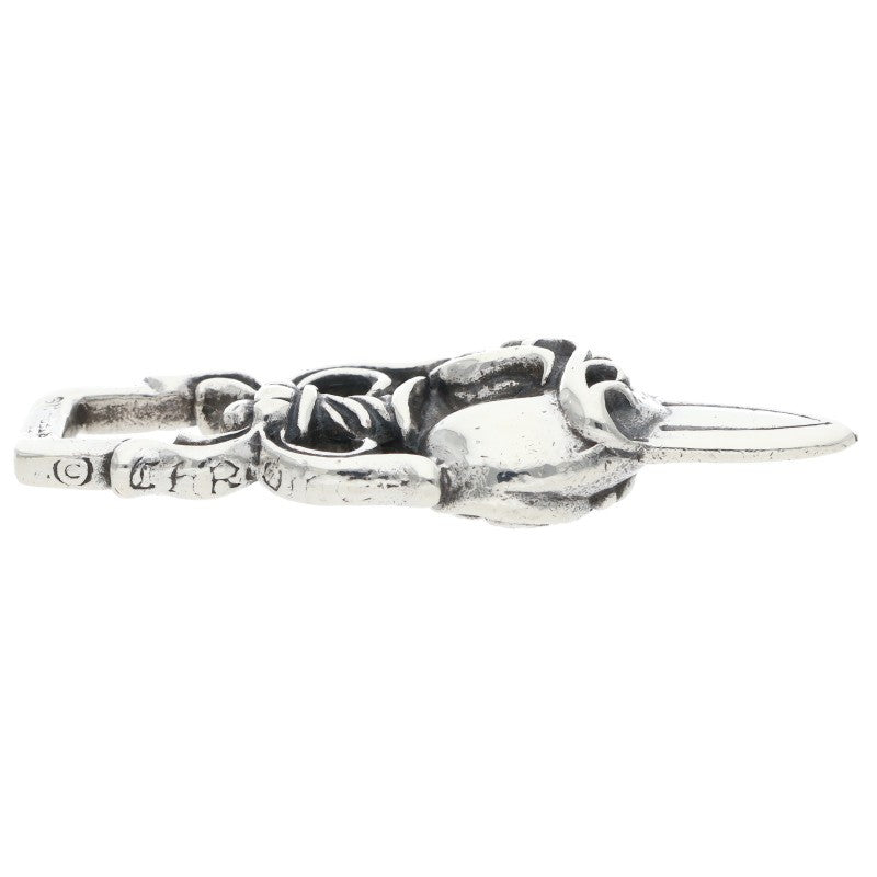 Chrome Hearts Dagger Heart Silver Pendant