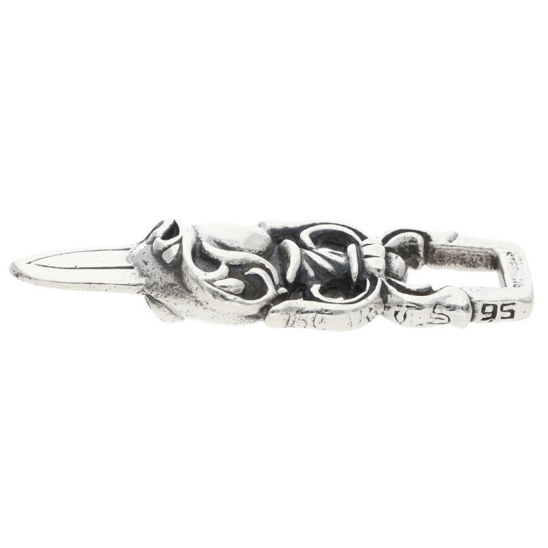 Chrome Hearts Dagger Heart Silver Pendant