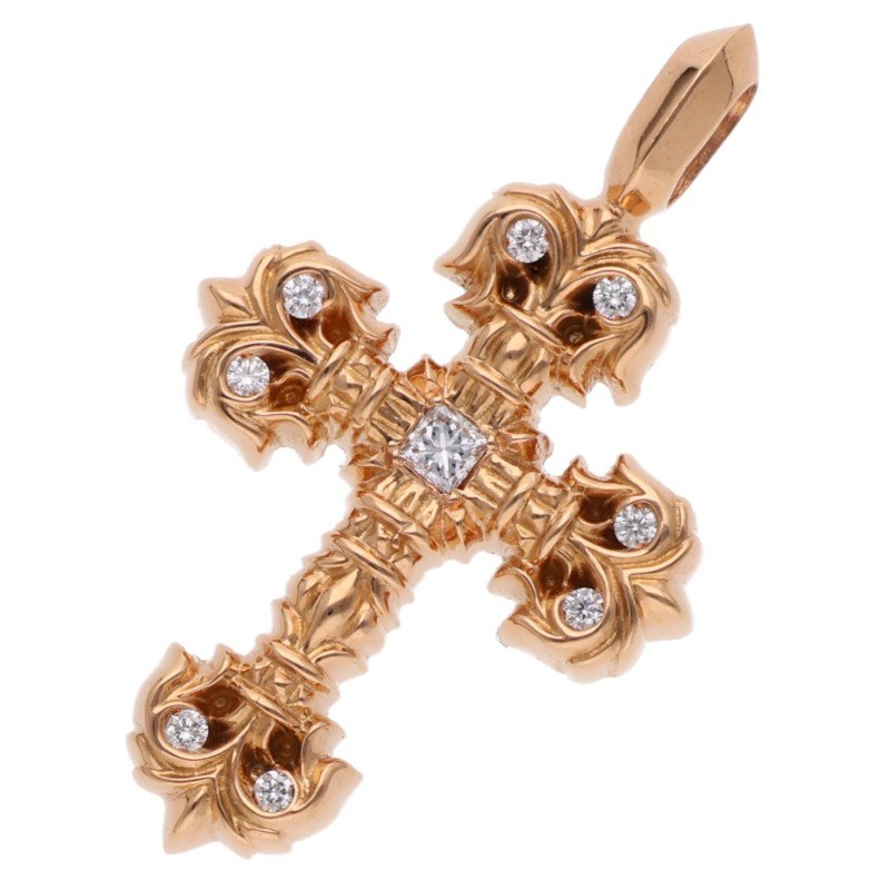 Chrome Hearts 22K Tiny Filigree PAVE Diamond Necklace