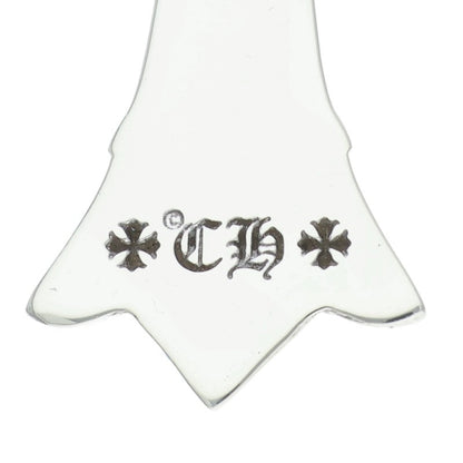 Chrome Hearts DBL CH CRS Pave Diamond Pendant Silver