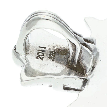 Chrome Hearts DBL CH CRS Pave Diamond Pendant Silver