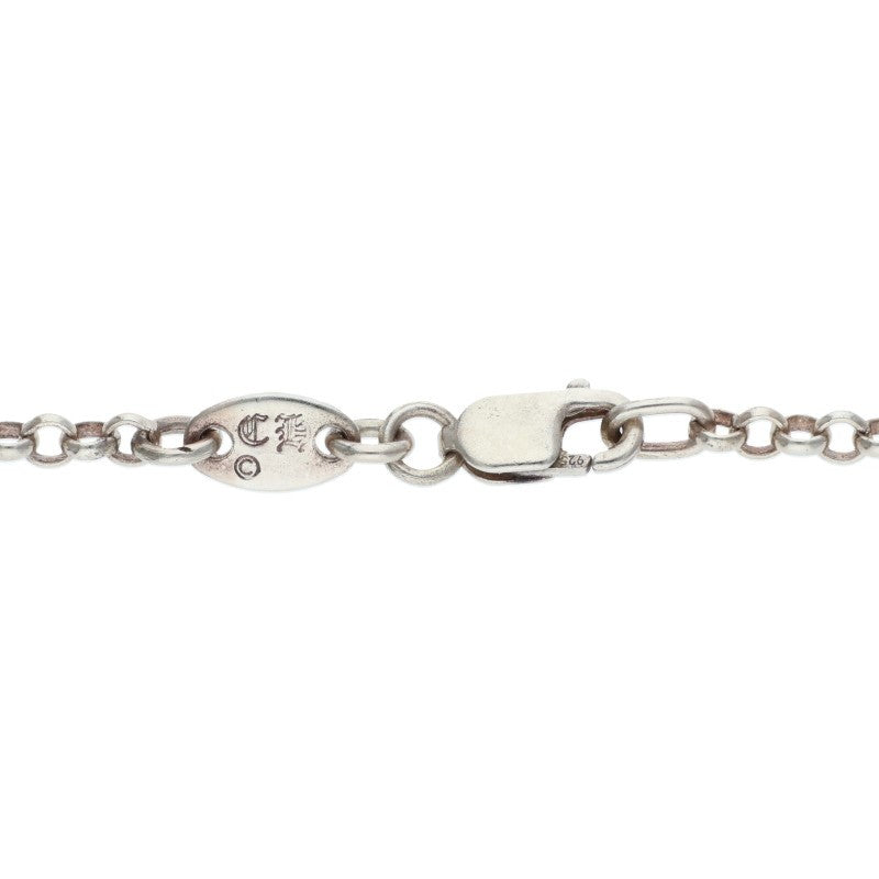 Chrome Hearts 925 Silver Roll Chain Necklace Size 18 Inch