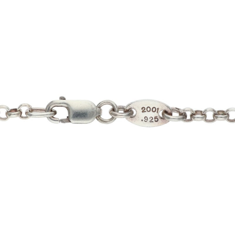 Chrome Hearts 925 Silver Roll Chain Necklace Size 18 Inch