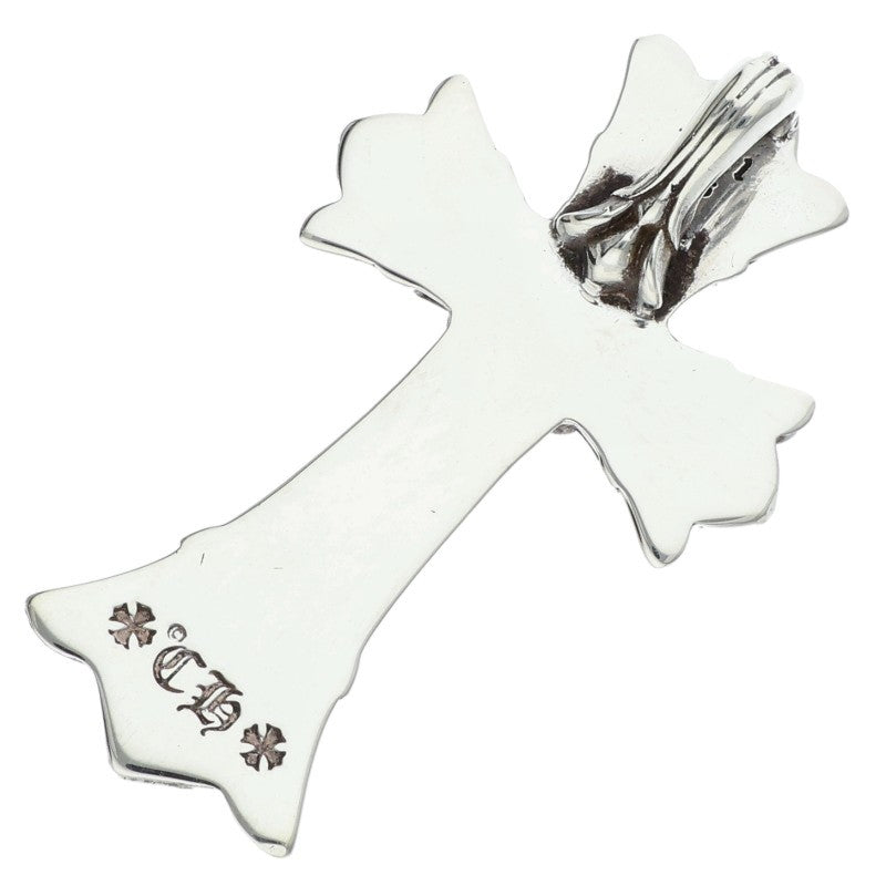 Chrome Hearts Small Double CH Cross Necklace Silver