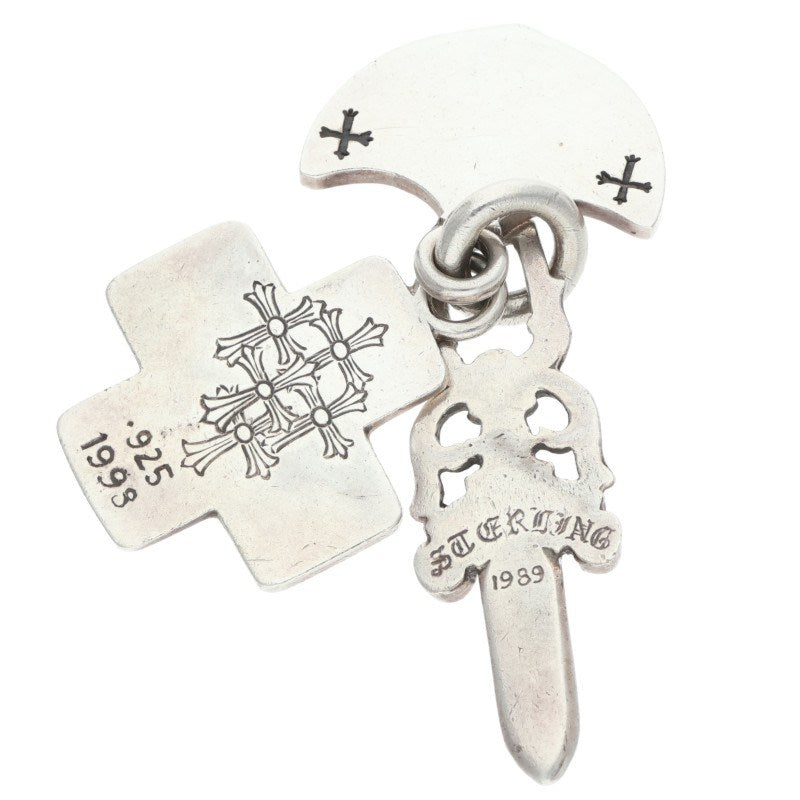 Chrome Hearts 3 Trinkets 925 Silver Pendant Necklace