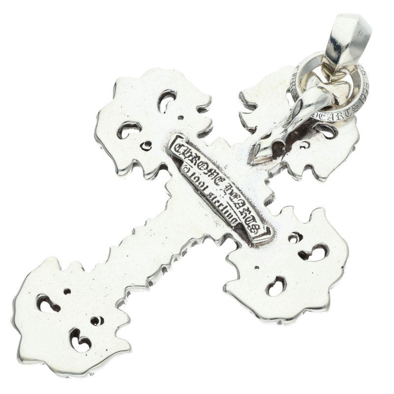 Chrome Hearts FILIG CROSS-SM W BALE Sterling Silver Necklace
