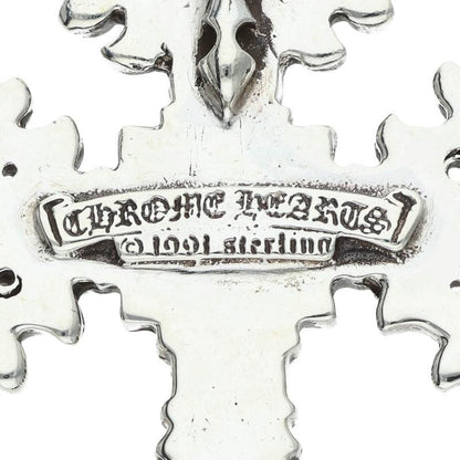 Chrome Hearts FILIG CROSS-SM W BALE Sterling Silver Necklace