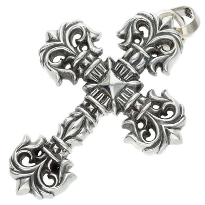 Chrome Hearts FILIG CROSS-SM W BALE Sterling Silver Necklace