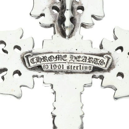 Chrome Hearts FILIG CROSS-SM W BALE Sterling Silver Necklace