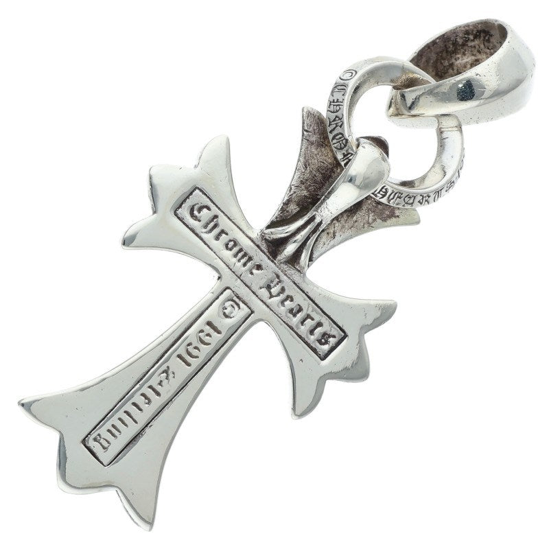 Chrome Hearts Small CH Cross W Bale Silver Pendant