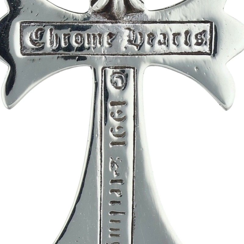 Chrome Hearts Small CH Cross W Bale Silver Pendant