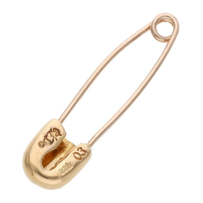 Chrome Hearts 22K Small Safety Pin 1 Diamond Gold Charm