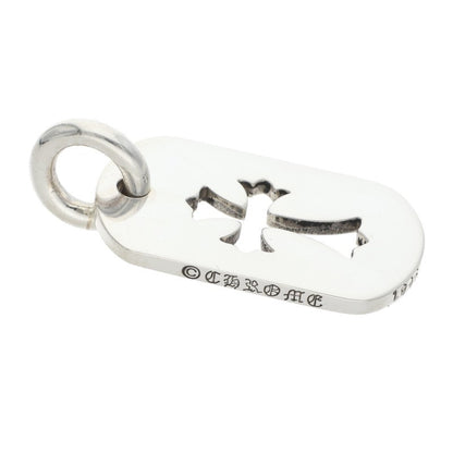 Chrome Hearts Silver Cutout Cross Dog Tag Charm