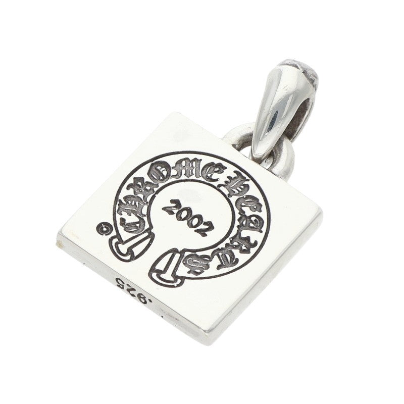 Chrome Hearts FRAMED LETTER BLOCK E Silver Charm Pendant