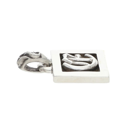 Chrome Hearts FRAMED LETTER BLOCK E Silver Charm Pendant