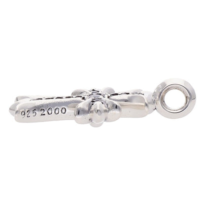 Chrome Hearts Tiny Fat Cross PAVE Sapphire Pendant