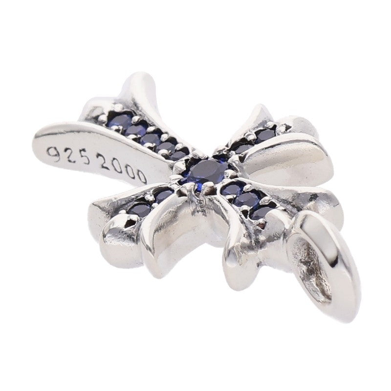 Chrome Hearts Tiny Fat Cross PAVE Sapphire Pendant