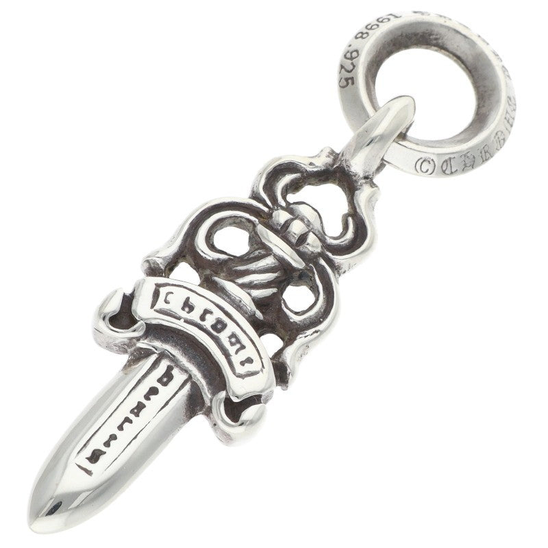 Chrome Hearts #5 Dagger Charm Necklace Top Silver