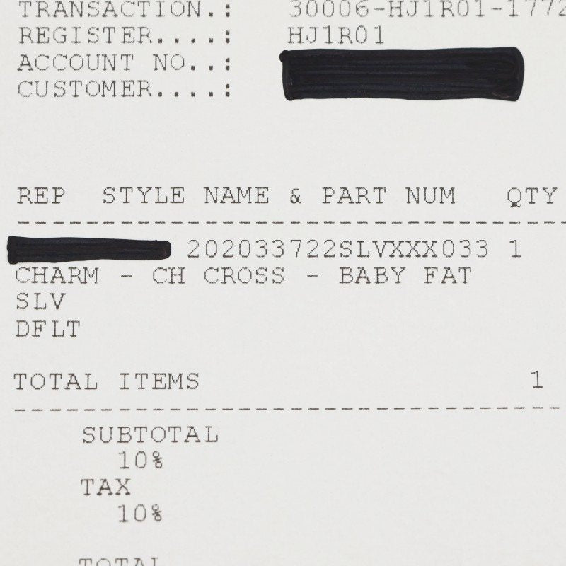 Chrome Hearts Baby Fat CRS BBYFAT Silver Charm