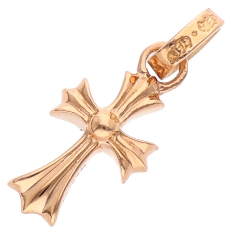 Chrome Hearts 22K Baby Fat Cross PAVE Pink Sapphire Charm