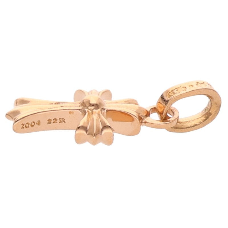 Chrome Hearts 22K Baby Fat Cross PAVE Pink Sapphire Charm
