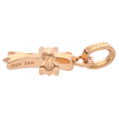 Chrome Hearts 22K Baby Fat Cross PAVE Pink Sapphire Charm