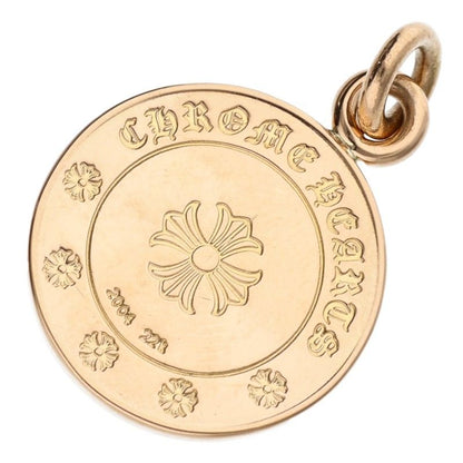 Chrome Hearts 22K Pave Diamond Angel Medal Charm Necklace