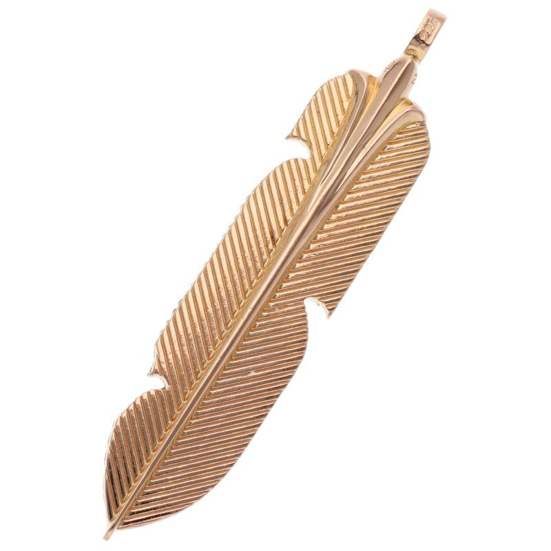 Chrome Hearts 22K Feather Gold Necklace Top