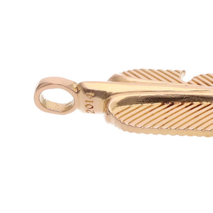 Chrome Hearts 22K Feather Gold Necklace Top