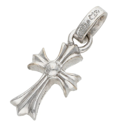 Chrome Hearts 18K WG Baby Fat Cross Pave Diamond Charm