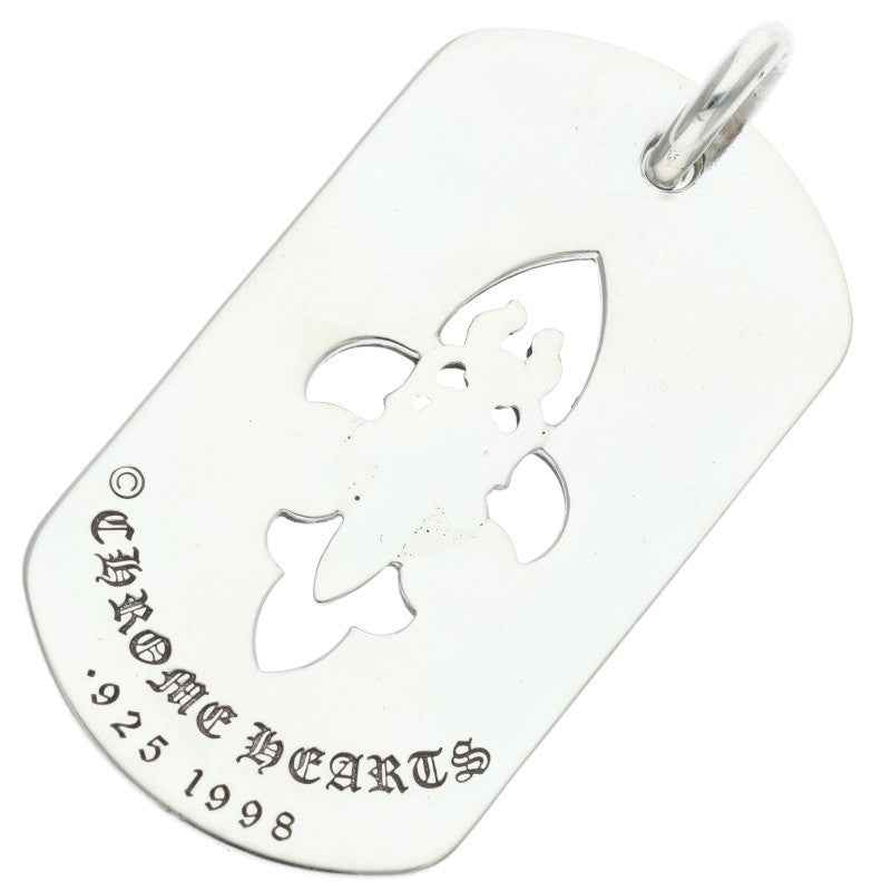 CHROME HEARTS Flare Dag D Tag Large Silver Necklace