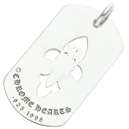 CHROME HEARTS Flare Dag D Tag Large Silver Necklace
