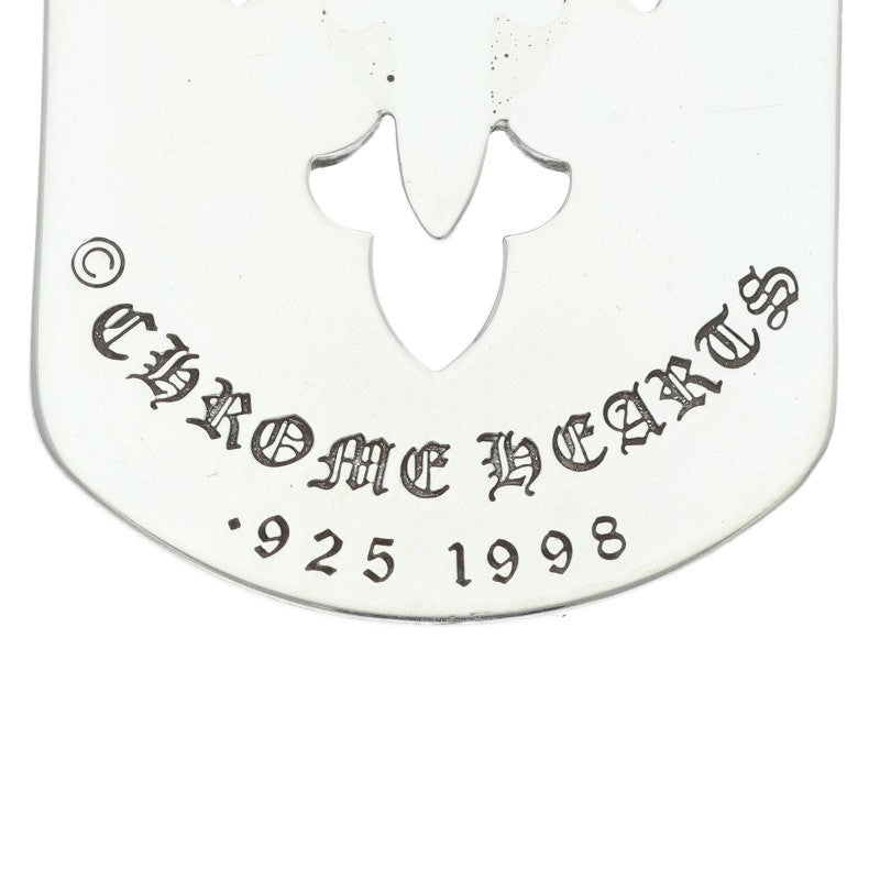 CHROME HEARTS Flare Dag D Tag Large Silver Necklace