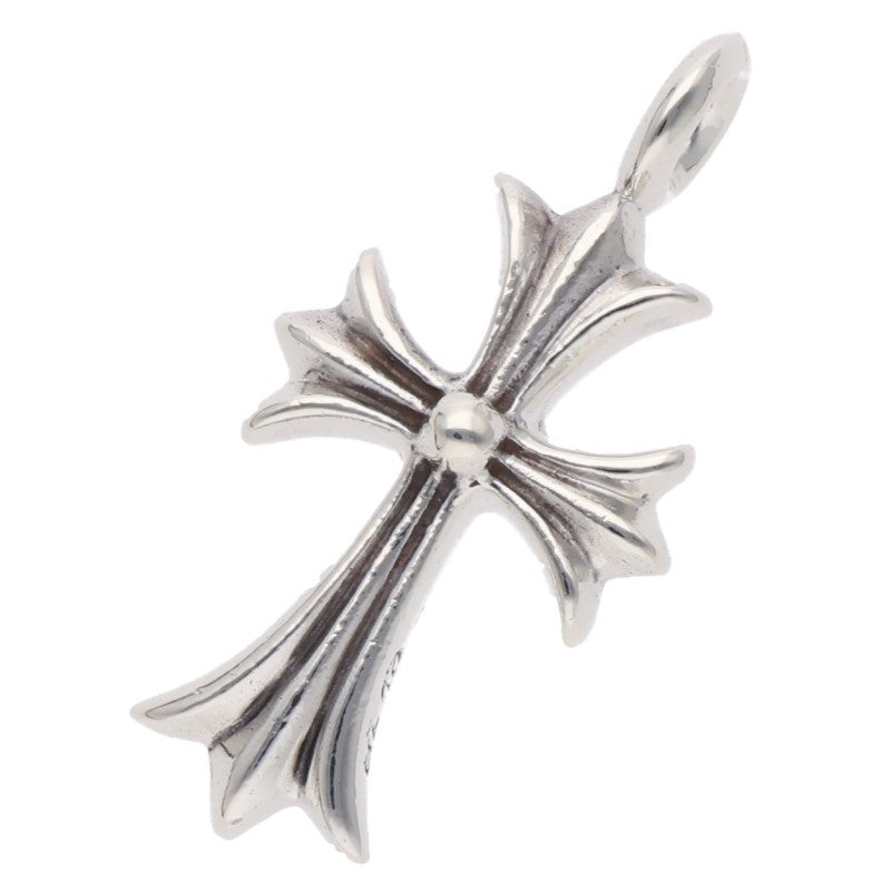 Chrome Hearts Tiny Fat Cross Pave Diamond 925 Silver Pendant