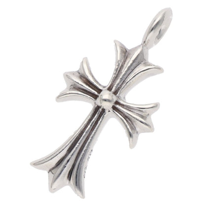 Chrome Hearts Tiny Fat Cross Pave Diamond 925 Silver Pendant