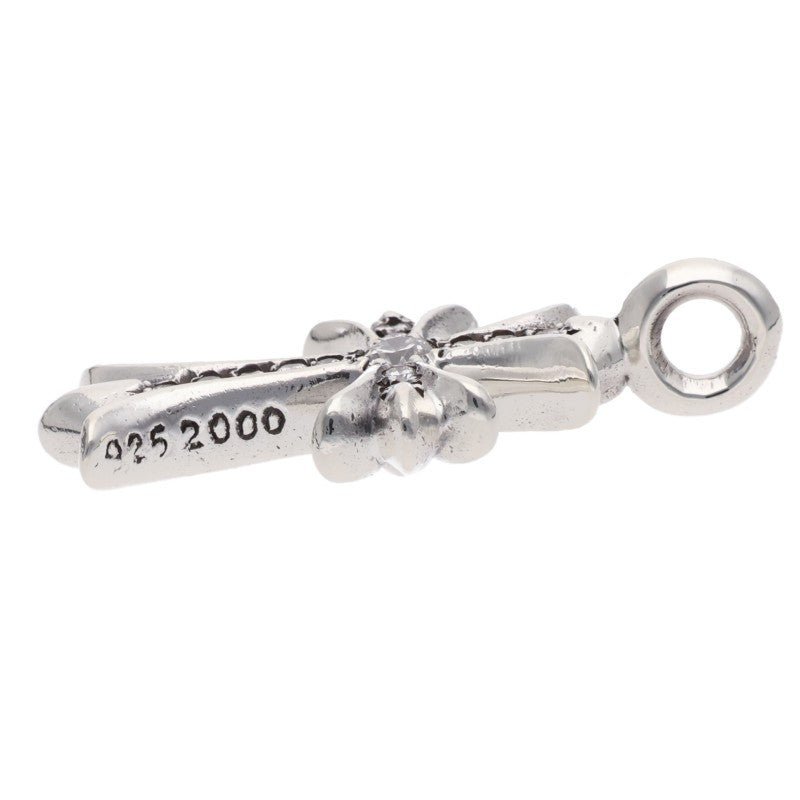 Chrome Hearts Tiny Fat Cross Pave Diamond 925 Silver Pendant