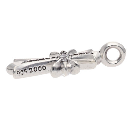 Chrome Hearts Tiny Fat Cross Pave Diamond 925 Silver Pendant