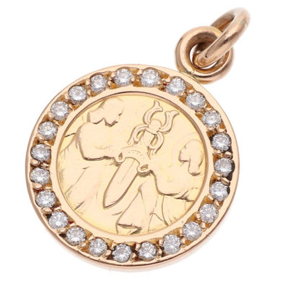 Chrome Hearts 22K Pave Diamond Angel Medal Charm