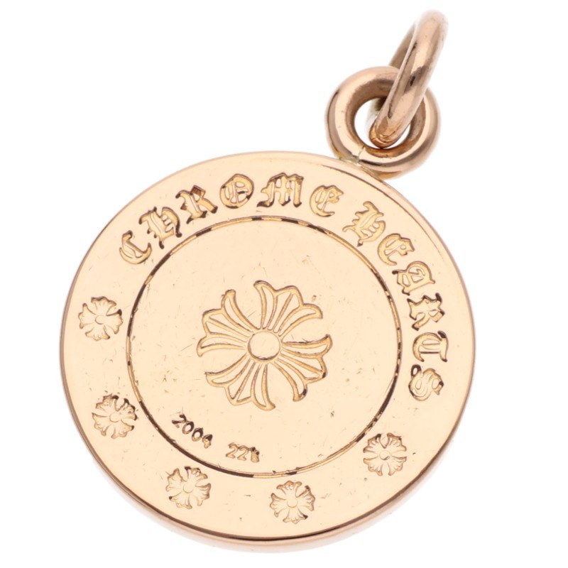 Chrome Hearts 22K Pave Diamond Angel Medal Charm