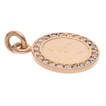 Chrome Hearts 22K Pave Diamond Angel Medal Charm