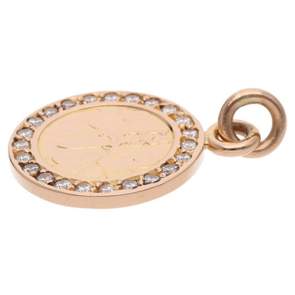 Chrome Hearts 22K Pave Diamond Angel Medal Charm