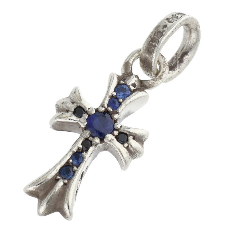 Chrome Hearts Baby Fat Pave Sapphire Silver Charm